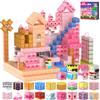 CACSPS Confezione da 156 mattoncini magnetici, blocchi magnetici per bambini dai 3 ai 9 anni, giocattolo creativo con cubi da 2,5 cm riponibili per bambini e bambine (serie Lock)