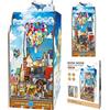 Malau - Puzzle 3D Book Nook in Legno dal Design Eccezionale con Luce - Kit Casa Miniatura Fai-da-te da Costruire - Diorama per Libreria o Scrivania Libri (Mobile Flying House)