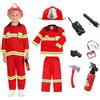 YushengTai Costume da Vigile del Fuoco Bambini, Attrezzatura da Pompiere con Estintore Giocattolo, Casco e Accessori, Costume Carnevale Bambini per Halloween e Feste