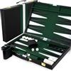 Lohofrnny Set Backgammon, Set di Backgammon Classico per 2 Giocatori, Gioco di Strategia da Viaggio Portatile (18 pollici, Verde)
