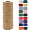 MOMAHUA 2mm Cotone Macramè 100% Naturale,Corda Canapa 100m Filato Non Sbiancato Senza Chimici per DIY, Bomboniere, Decorazioni - Cordame in Cotone per Crafts