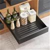 Kitstorack Organizer estraibile per armadietti, mensola estraibile per armadi da cucina, cassetto scorrevole resistente, non c'è bisogno di trapano e chiodi, 43Profondità x 40Larghezza x 8Altezza cm