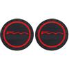 PSL Sottobicchieri in gomma antiscivolo per auto, antipolvere, compatibili con Fi At 500, 2 pezzi con logo (rosso)