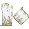 Arquiel Guanti Da Forno Presina Set Di 2 Coniglietto Di Pasquale, Cotone Addensare Guanti Da Forno A Microonde, Presine Da Cucina Morbida Resistenti Al Calore Per Arrostire, Cuocere Decorativo Regalo