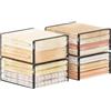 Lifewit Scatole per Vestiti Trasparenti, Contenitori per Armadio, Scatole Armadio Pieghevole in Plastica, Contenitore Sottoletto, Organizer Armadio per Vestiti, Maglione, Coperta, 36 L, 4 Pezzi