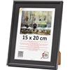 3-B - Cornice portafoto modello Salo in colore grigio scuro - 15 x 20 cm - con vetro acrilico
