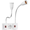 TANXIS Attacco E27, portalampada con interruttore, 2 pezzi portalampada con cavo flessibile per lampadine LED E26/E27, AC 230 V, lampada da cucina, lampada da parete, senza lampadina (40 cm)