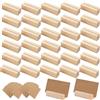 Esforzarse 30 Pezzi Porta Carte in Legno, Supporto Tavolo per Menu e Cartoline, Porta Biglietti da Visita e Segnaposto, Espositore Legno per Foto Matrimonio e Inviti,Supporto Cartoncini per Ristorante