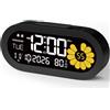 DOOMAY Sveglia Digitale da Comodino con Display VA-LCD ad Alta Chiarezza - Doppia Sveglia con Modalità Weekend e Volume Regolabile 95dB - Orologio da Tavolo Compatto con USB-C e Memoria Batteria