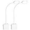 PRINCEWAY Lampada da Lettura a Parete LED con Spina per Comodino Camera da Letto Cucina Soggiorno, Lampade Applique Interno Bianca Confezione da 2, Due Interruttori Touch, 3 Colore Illuminazione