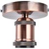 Fockety Portalampada E26 E27, Portalampada Vintage da Soffitto, Portalampada Industriale da Soffitto, Base per Lampada a Sospensione, Portalampada a Vite con Accessori per la Casa