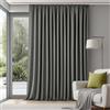 Deconovo Tende Oscuranti Termiche con Nastro a Matita - 2 Stili di Montaggio, Set di 1 Tenda Moderne Isolanti per Camera da Letto e Soggiorno, 300x260 CM, Grigio Chiaro
