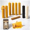 ME HECHIZAS TU® Ritual - Kit di candele al miele puro di api con palo santo, 8 candele (6 miele, 1 nera, 1 bianca) per abbondanza e pulizia energetica, artigianali con guida digitale per i giorni 11 e