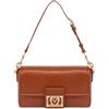 Love Moschino BORSA GRAIN PU CASTAGNA