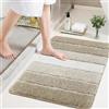 COSY HOMEER Tappetino da bagno, 60 x 90 cm, antiscivolo, lavabile, lavabile in lavatrice, per doccia, bagno e bagno, beige