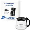 ALGOMAS® Caraffa in vetro compatibile con Taurus Verona da 12 tazze, versione II e III, 1,2 l, resistente al calore, ricambio per macchine da caffè a goccia, manico ergonomico