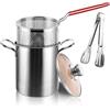 APACALI 1 Pezzo Pentola per Asparagi, Pentola per Spaghetti con Filtro, 3L Pentola per Pasta, 16cm Pentola per Pasta, Pentola per Cucinare Asparagi o Spaghetti in Acciaio Inox