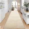 KMVIZI Tappeto Cucina Antiscivolo Lavabile, 70x240cm Tappeto Cucina in Ciniglia, Passatoia Assorbente in Gomma, Runner Facile da Pulire, per Sala da Bagno, Disimpegno, Pranzo, Lavanderia, Beige