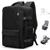 SEAFEW Zaino Sottovuoto da Viaggio con Pompa Borsa da Cabina per Easyjet Aereo Bagaglio a Mano Impermeabile Lavoro e Scuola Trekking Casual Daypack per 14 laptop,G01-Nero