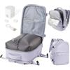 WEPOET Zaino Sottovuoto Viaggio Ryanair 40x30x20 Zaino da Viaggio Aereo Bagaglio a Mano con Sottovuoto Zaini Easyjet 45x36x20 Vacuum Backpack con Porta Scarpe(Viola)