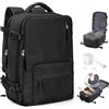 SEAFEW Borsa da Cabina per Easyjet Zaino Sottovuoto da Viaggio con Pompa Aereo Bagaglio a Mano Impermeabile Lavoro e Scuola Trekking Casual Daypack per 14 laptop,G01-Nero