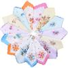 HICOHAND HICIHAND Fazzoletti da donna, 30 fazzoletti vintage con fiori colorati, stampa floreale in morbido cotone, portatili, lavabili, per donne, matrimoni, tea party