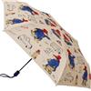 Signare Paddington Bear, ombrello pieghevole automatico, motivo arazzo stampato, beige e blu (orso Paddington, UM-AUTO-PADD)