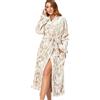 RONGTAI Vestaglia da donna in pile, morbida, lunga, in pile felpato caldo, Coniglio marrone., M