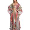 AIEOE Donna Abito da Spiaggia Copricostumi Lungo Maxi Bohemien in Stile Caftano Beach Loungewear Estivo Taglie Unica Forti Colore 01