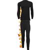 ZRWASKA® Set intimo termico da uomo, top e pantaloni, maglietta a maniche lunghe, gilet e pantaloni lunghi, caldi invernali, set di strato di base, taglie S-XXL, Nero (Set), L