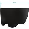 Scarabeo Moon WC sospeso con Clean Flush, versione corta, 5524CL49BK, Moon nero opaco [WC > WC Sospesi]