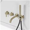 neoro FC rubinetto vasca in acciaio inox, miscelatore monocomando, deviatore, 2 uscite, BN0767FCSBC#Set4, FC champagne spazzolato [Rubinetteria Bagno > Rubinetteria Vasca]