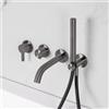 neoro FC rubinetto vasca in acciaio inox, miscelatore monocomando, deviatore, 2 uscite, BN0767FCSBG#Set4, FC grafite spazzolato [Rubinetteria Bagno > Rubinetteria Vasca]