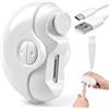 Witfoam Tagliaunghie Elettrico 2025 per Anziani, Bambini e Neonati con 3 Velocità Regolabili e Luce LED, Lima e Fresa Elettrica Ultra Leggera con Contenitore di Raccolta, Sicuro e Facile da Usare (Bianco)