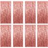 Mxdzshy 8PCS Tende Metalliche Feste Tenda Glitter Compleanno Decorazioni Oro Rosa | Tenda Scintillante per Feste Foil Tenda a Frange Tende Tinsel per Compleanni Matrimonio Feste Natale 1x2M