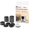 GINOYA Slider per elettrodomestici da cucina, accessori adesivi invisibili per friggitrice ad aria Ninja, macchina per il pane, macchine da caffè, frullatori, mixer e pentole (nero)