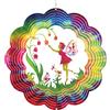 CIM Girandola in Metallo - Rainbow Flower Fairy Ø300mm - girandola Leggera con Colori Brillanti - Elementi di Sospensione in Dotazione - graziosa Decorazione per Ambienti, Finestra e Giardino