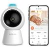 BEABA BÉABA Zen Smart AI, Telecamera Aggiuntiva Per Baby Monitor Video 360° Full QHD 4MP, Intelligenza Artificiale, Rilevamento Rotolamento, Visione Notturna, App Mobile, Interfono, VOX, Luce Notturna