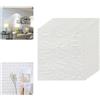 VGE Carta da Parati Autoadesiva 3D Effetto Mattone Bianco, 10 Pannelli Decorativi per Pareti Impermeabili, Facile Installazione Fai da Te per Interni ed Esterni Camera da Letto Cucina Ufficio