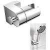 MINZHI Supporto Soffione Doccia Porta,supporto doccino argento,Alta qualità Supporto Soffione Doccia,Staffa Supporto Doccia,staffa supporto doccia regolabile 360º,Adatto a vari tipi di doccette