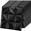 LOPYXBR Confezione da 30 pannelli da parete 3D autoadesivi neri, 30 x 30 cm | Peel and Stick Pannelli da parete 3D neri pannelli da parete pannelli da parete autoadesivi per gaming, soggiorno, sfondo TV