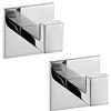Celbon 2PC Ganci Portasciugamani Adesivo Acciaiosus SUS 304 Acciaio Inossidabile Argento Cromo Bagno Attaccapanni a Parete Senza Foratura