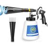 CHOLANG Pistola per pulizia ad aria compressa, tubo di scarico in metallo, efficace pistola ad aria compressa con serbatoio dell'acqua da 1 litro e 2 ugelli per auto, officine e famiglie, pulizia