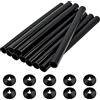 Aomaic 10 PCS Coperture e Collari Neri per Tubi del Radiatore 200mm x 15mm Manicotti Ispessiti in Plastica Tappi a Scatto