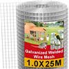 AMAGABELI GARDEN & HOME Amagabeli1M X 25M Zincato Maglia Quadrata Rete Giardino Saldatura 12,7mm a Calda Rete a Maglia Spessore 0,7mm Metallo Rete metallica Pollaio Rete metallica Saldata Gallina Chiusure VoliereDA130