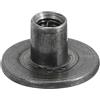 QUARKZMAN Dadi a T M4, 24 Pezzi Dadi a T in Acciaio Al Carbonio con Base Rotonda Saldabile 8mm di Altezza Foro Passante Dadi a Piastra con Filettatura Femmina, Grigio Scuro