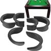 Tissting Set di 6 Protezioni in Gomma per buche da Biliardo, Kit di Ricambio in Gomma per Le buche del Tavolo da Biliardo Accessorio Ammortizzante per tavoli da Biliardo, Colore NER