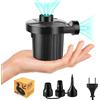VMUTGA Pompa ad aria elettrica pompa ad aria per materasso ad aria, pompa 2 in 1 materasso ad aria con 3 ugelli d'aria per materasso gonfiabile, divani, piscine, giocattoli e galleggianti