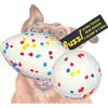 Fuzzl Palline per Cani Ultra Resistenti, Set da 2 Pezzi con Palla Rugby, Giocattoli Interattivi Galleggianti