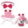 Qaziuy Costume di San Valentino per cani, grande papillon per animali domestici, grazioso berretto per cani di San Valentino, per feste di compleanno, copricapo